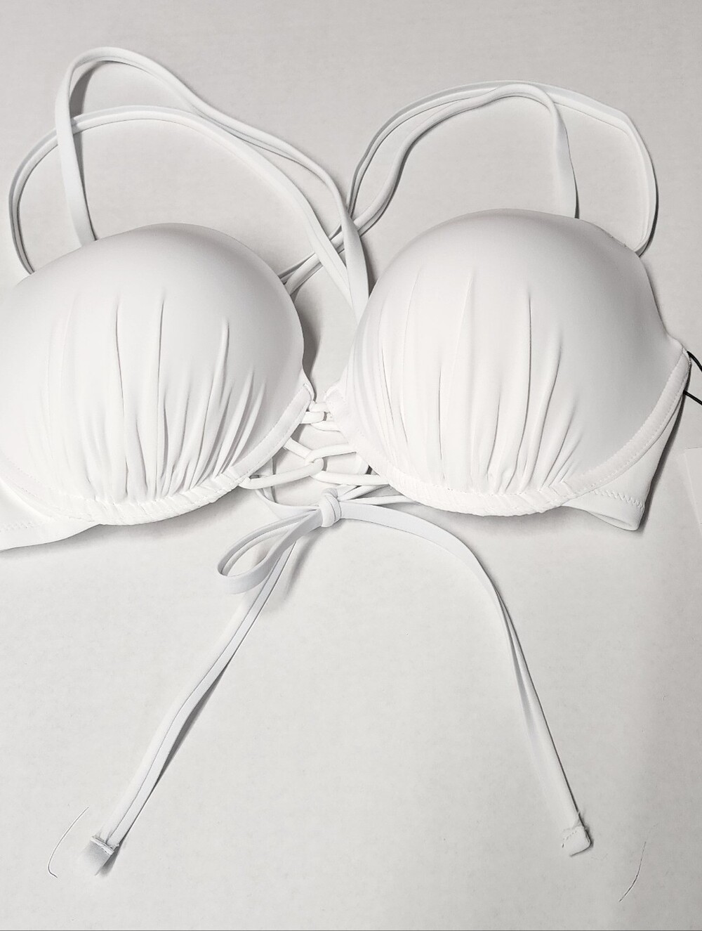 Shade & Shore Push-Up Swim Top, 38C, White, NWT